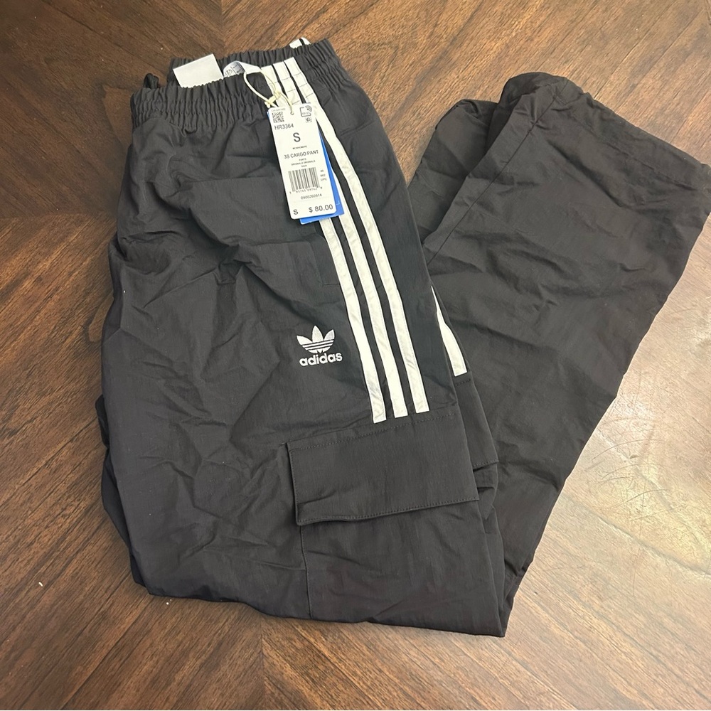 adidas Originals Mens Adicolor Classics 3-Stripes Cargo Pants Black Small New